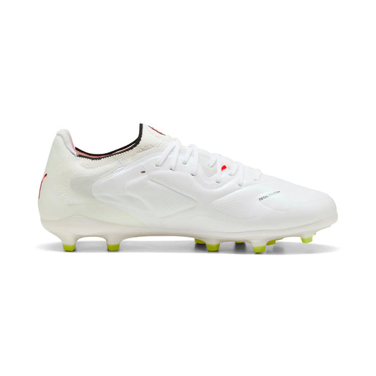 PUMA King 20 Ultimate FG AG Firm Multi Ground Mens Soccer Cleats White Red Yellow