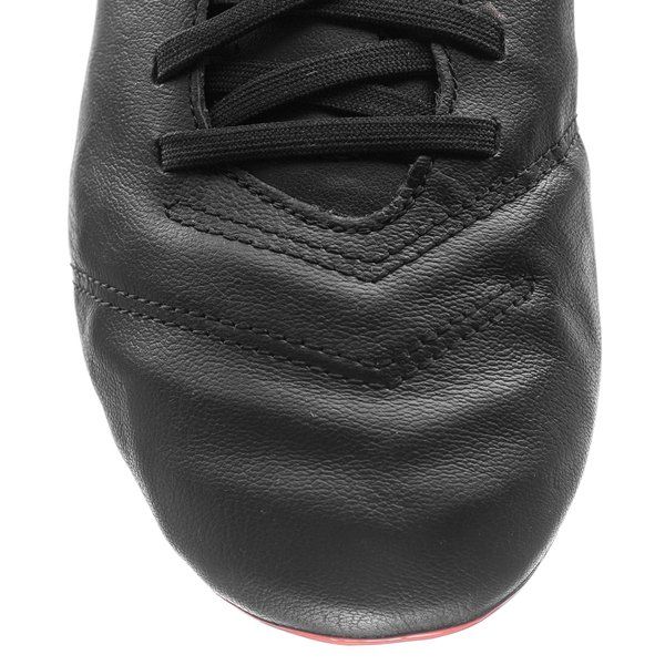 Nike Tiempo Genio II Leather FG Firm Groun Soccer Cleats Black White Orange