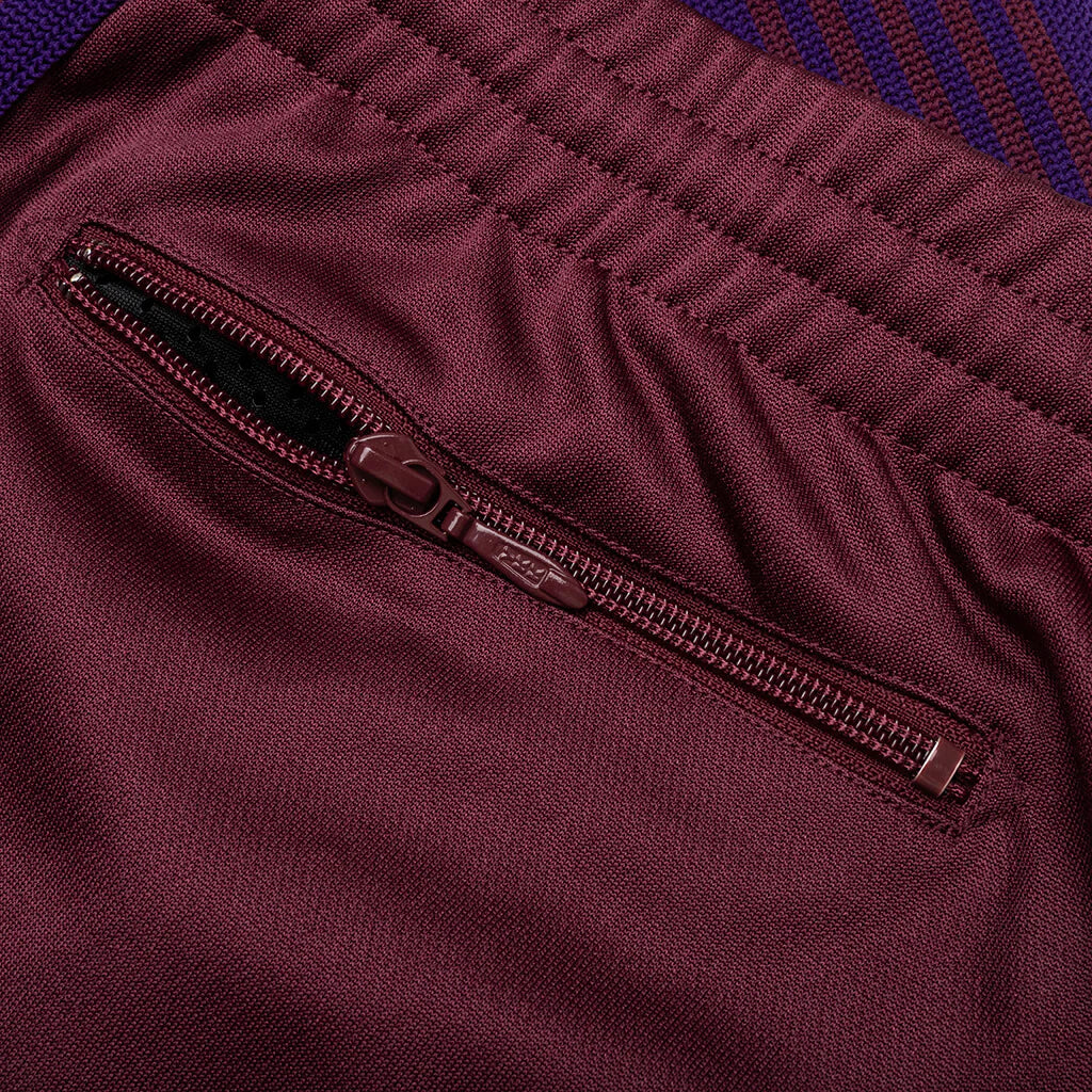 Narrow Track Pant Poly Smooth Wine
