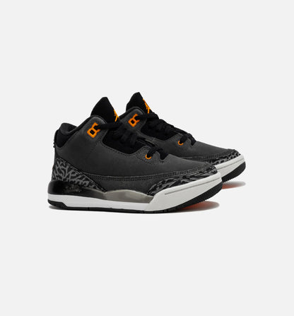 Air Jordan 3 Retro Fear Preschool Lifestyle Shoe Night Stadium Total Orange