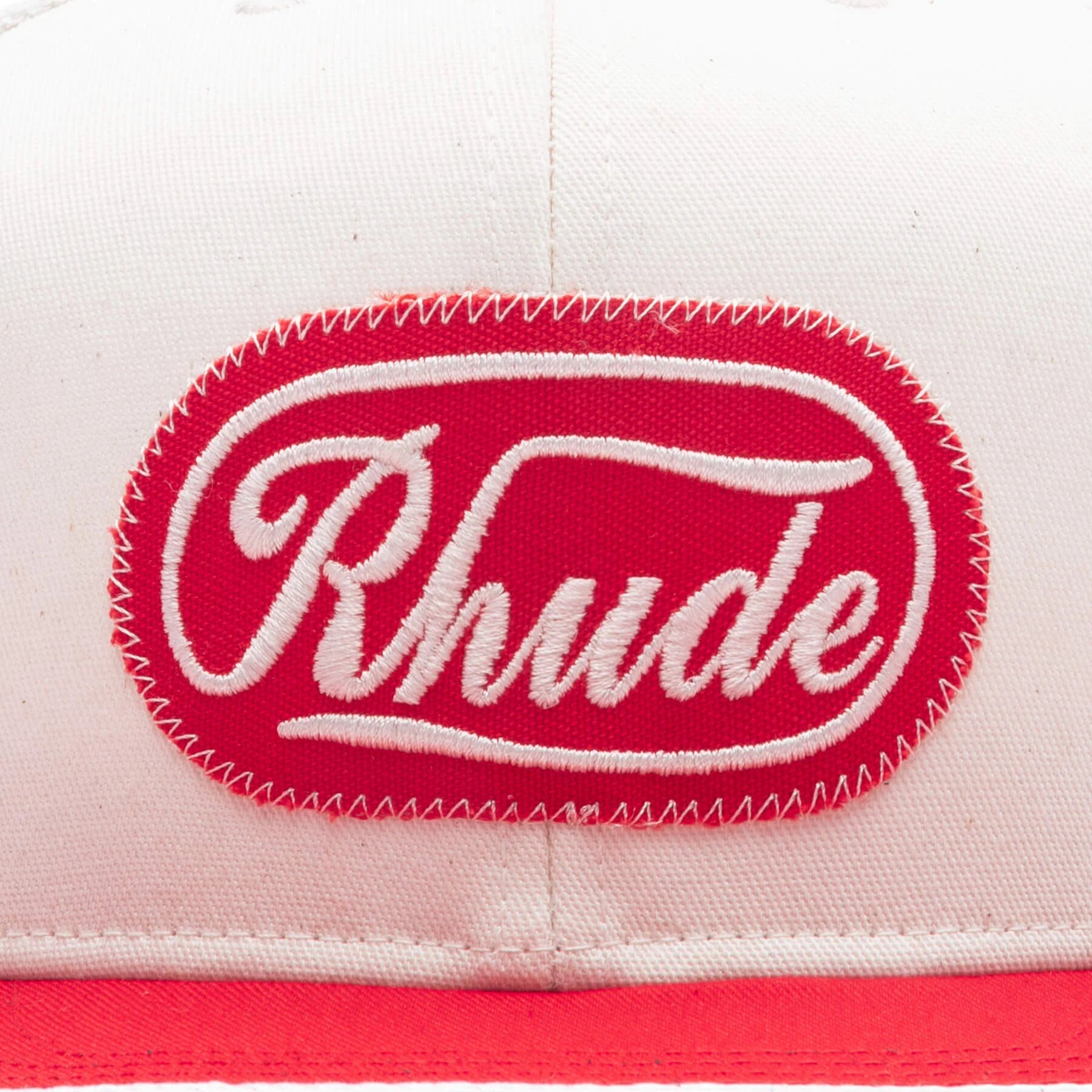 Patch Trucker Hat Off White Red