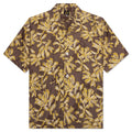 Flower Cut Cabana Shirt Brown