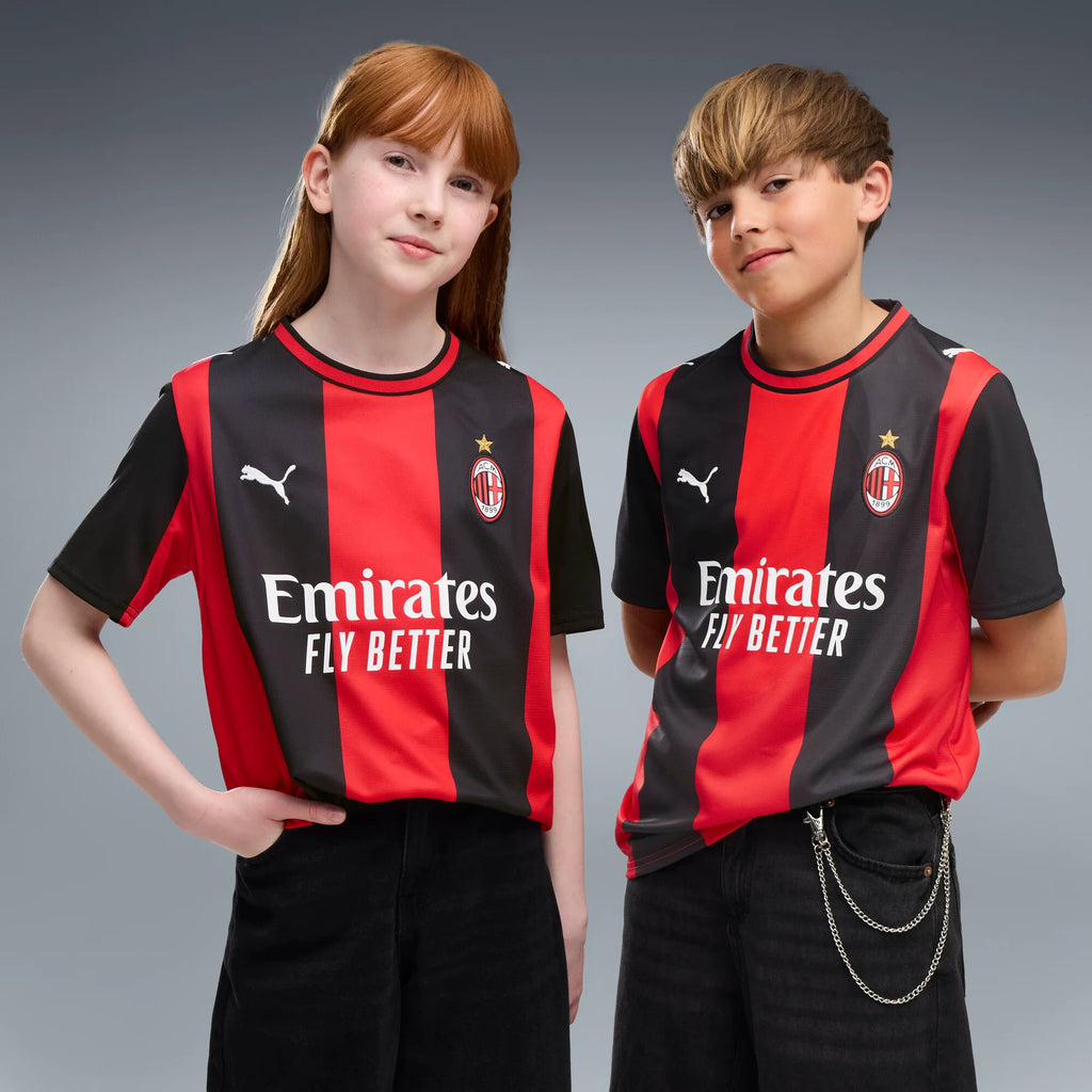PUMA AC Milan Home Youth Soccer Jersey 2026 Black Red