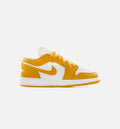 Air Jordan 1 Low Grade School Lifestyle Shoe White Yellow Limit One Per Customer