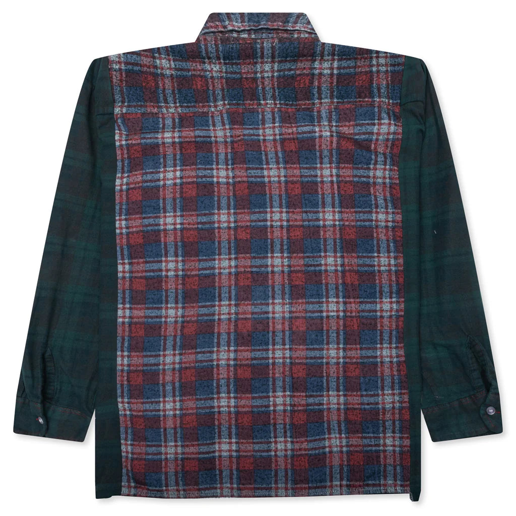 Over Dyed Ribbon Wide Shirt Green