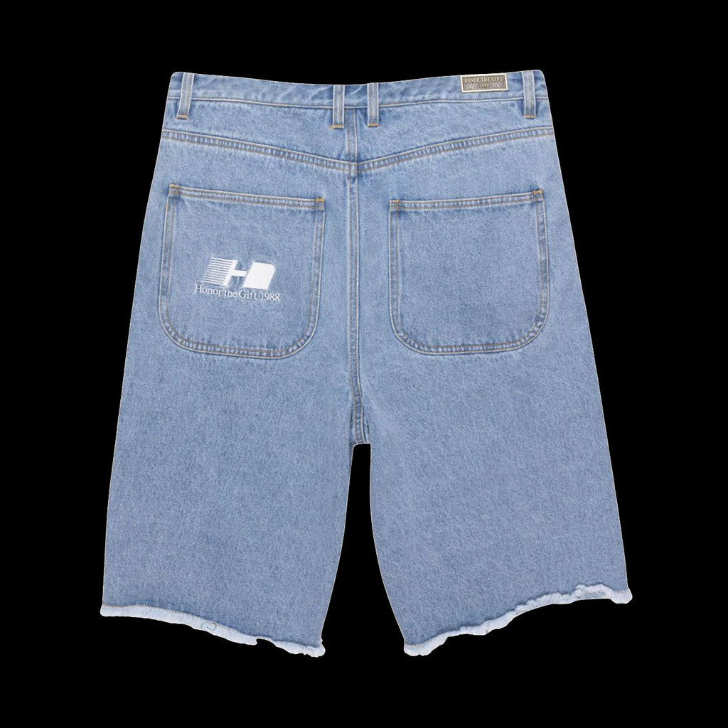 Honor The Gift Frayed Edge 11 Denim Bermuda Shorts Indigo Denim