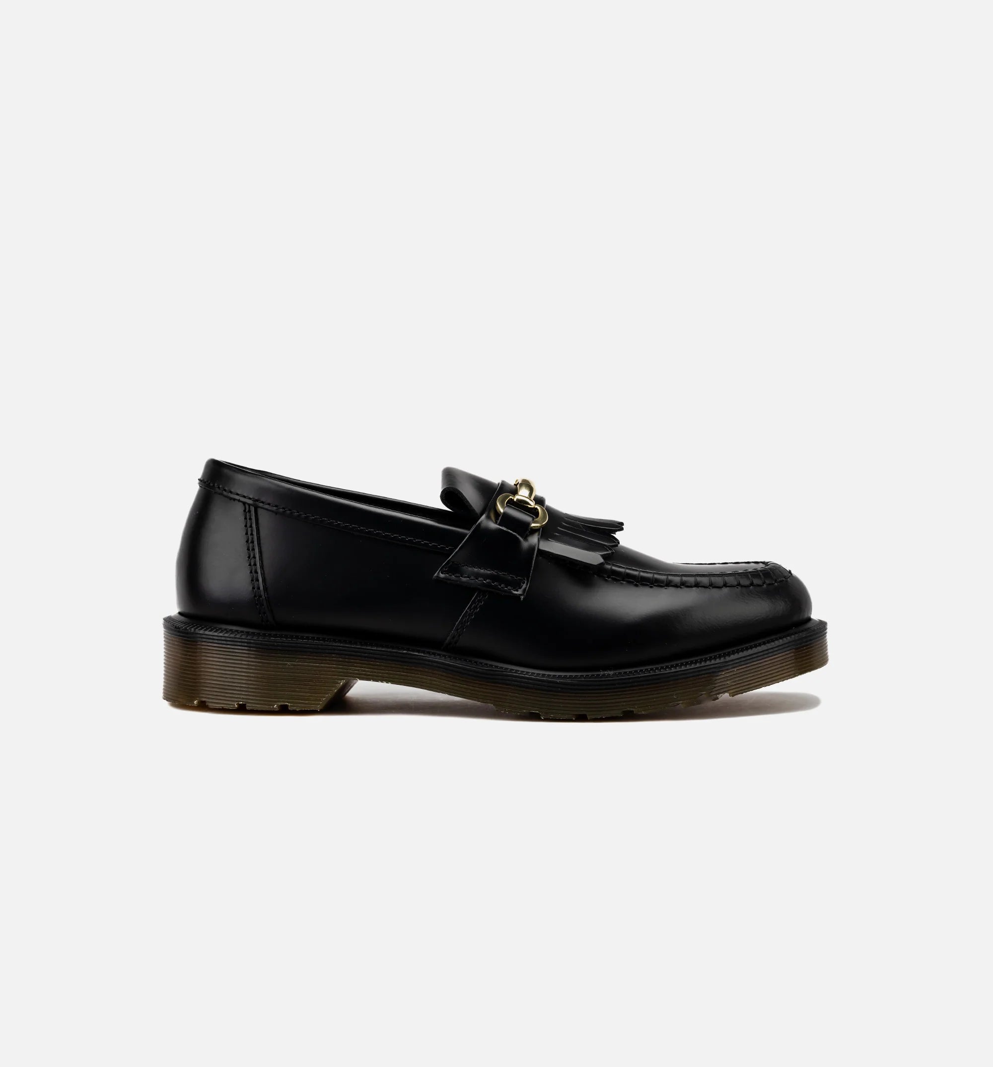 Adrian Snaffle Smooth Leather Kiltie Loafers Mens Lifestyle Shoe Black