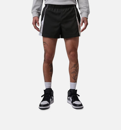 Brooklyn 4 Shortie Fleece Mens Shorts Black White Metallic Silver