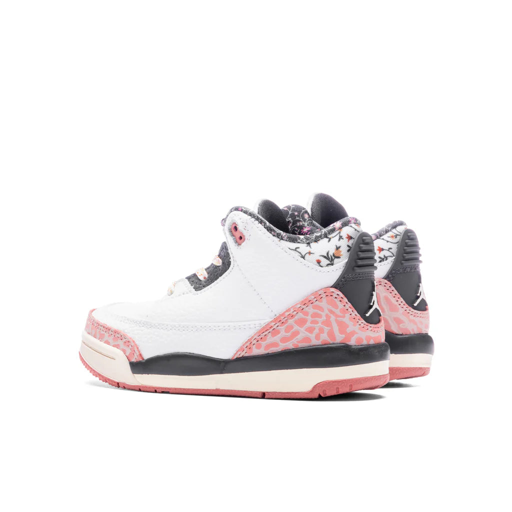 Air Jordan 3 Retro TD Vintage Floral White Anthracite Red Stardust