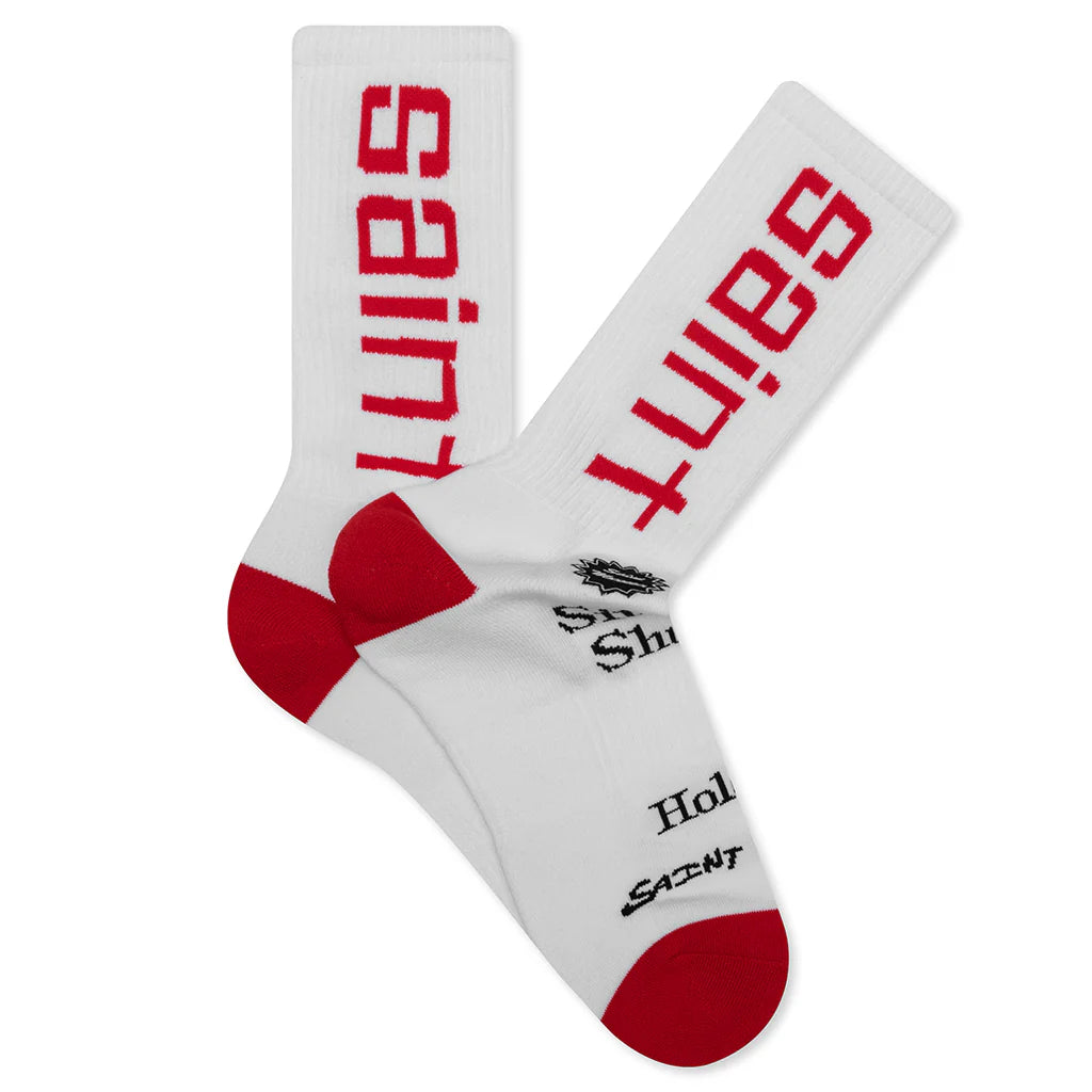 Saint Sit Down Socks White