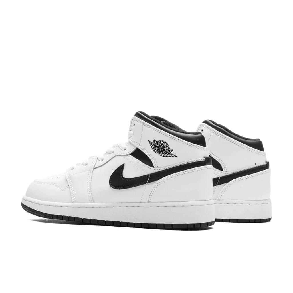 Air Jordan 1 Mid GS White Black