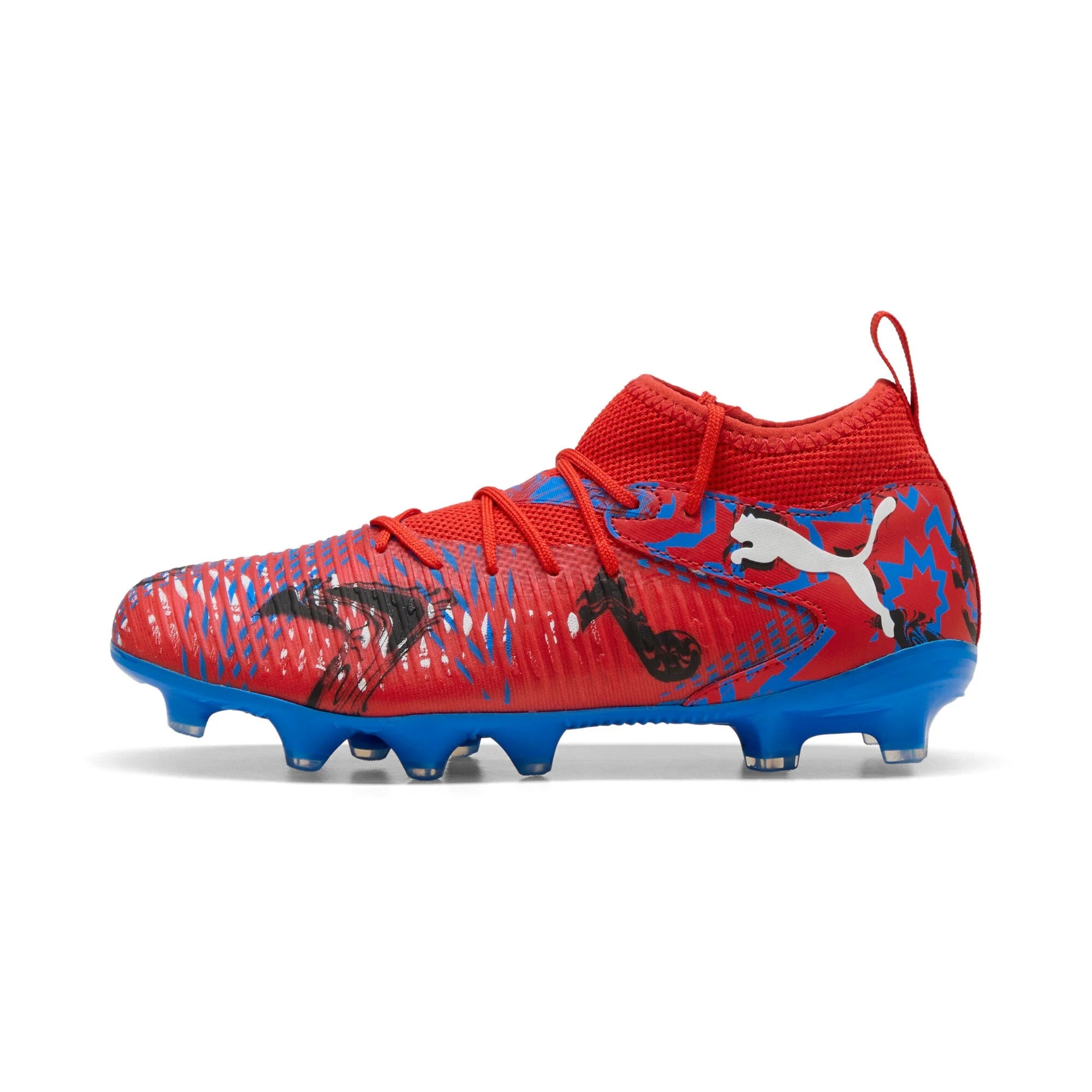 PUMA Future 8 Match Play Makers FG AG Youth Soccer Cleats Red Black Blue