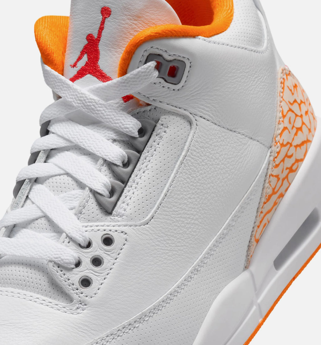 Air Jordan 3 Retro Orange Citrus Womens Lifestyle Shoe White Multicolor Free Shipping