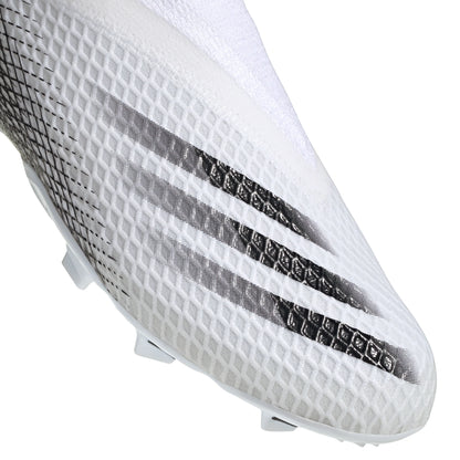 adidas X Ghosted3 Laceless Firm Ground Boots White Blac