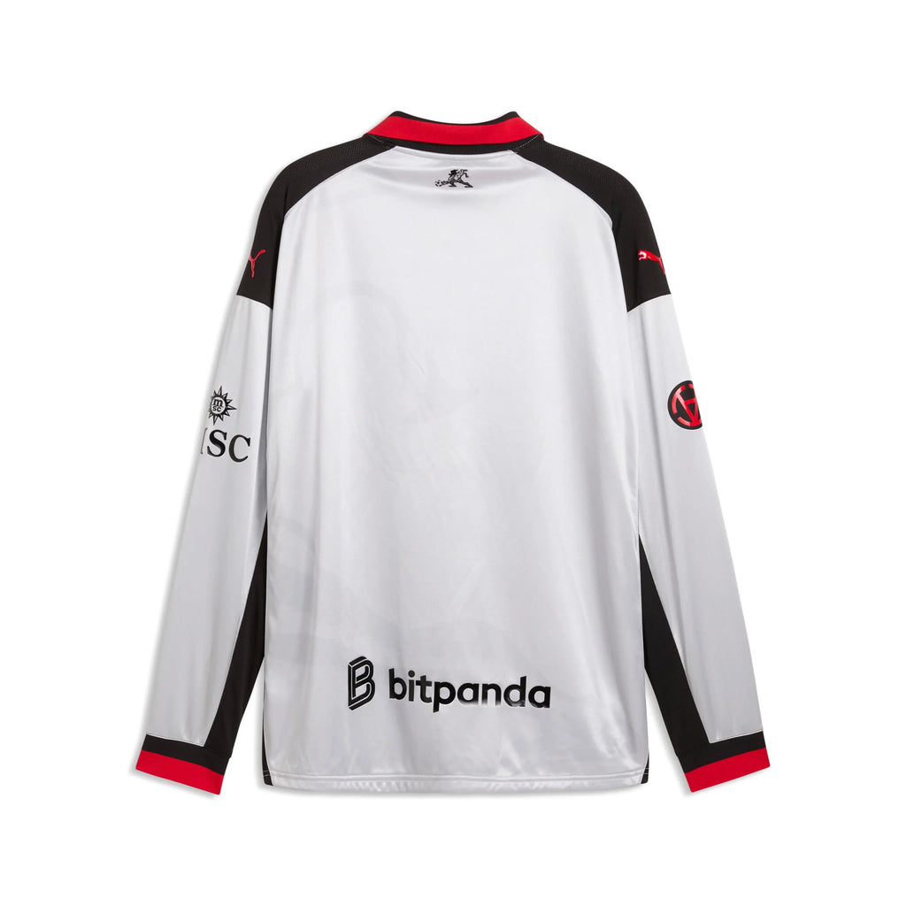 PUMA AC Milan x Slam Jam Limited Edition Long Sleeve Mens Soccer Jersey 26 27 Silver