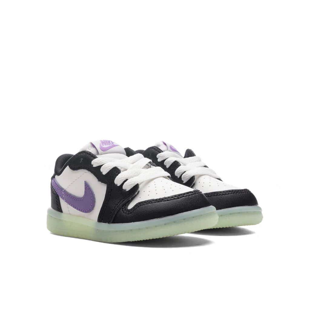 Air Jordan 1 Retro Low OG TD Black Black Raspberry Volt TInt