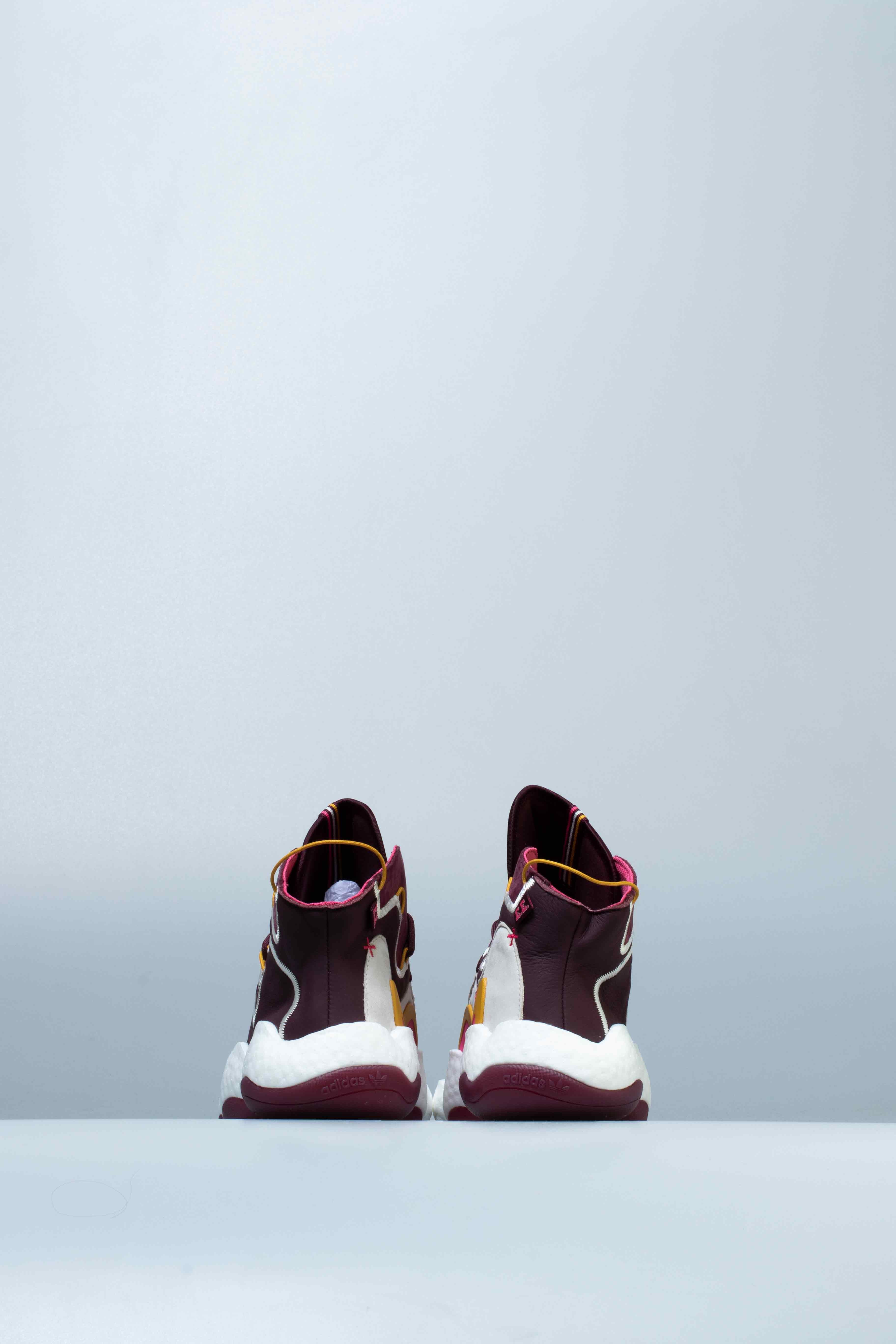 Eric Emanuel X adidas Crazy BYW Mens Shoe Maroon Cream White Real Pink