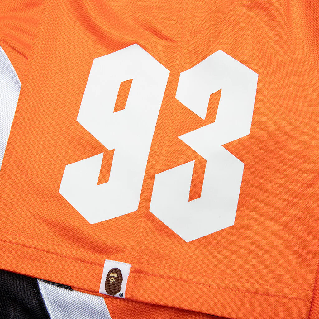 Multi Logo Relaxed Fit Soccer Jersey Orange