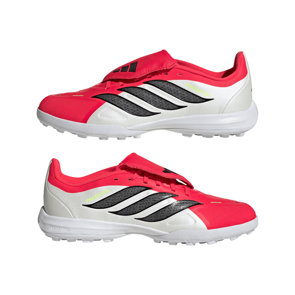 adidas Predator League Fold Over Tongue TF Turf Youth Soccer Cleats Red Black White