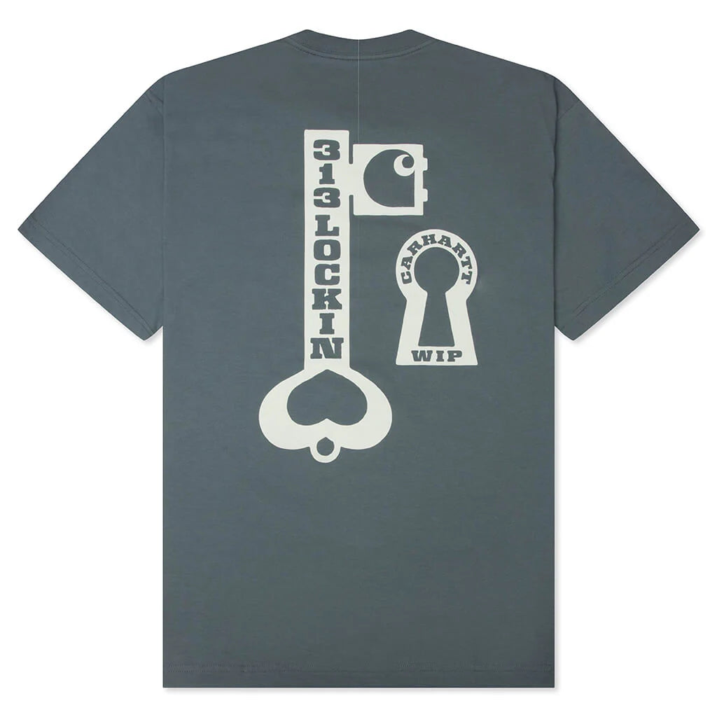 S S Locked T Shirt Cozy Blue