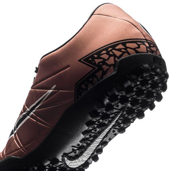 Nike HyperVenom Phelon II TF Turf Soccer Cleats Metallic Red Bronze Black Green Glow