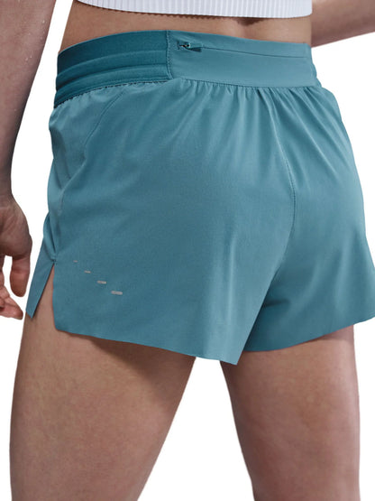 Nike Womens Swift Dri FIT Mid Rise 25 Brief Lined Running Shorts
