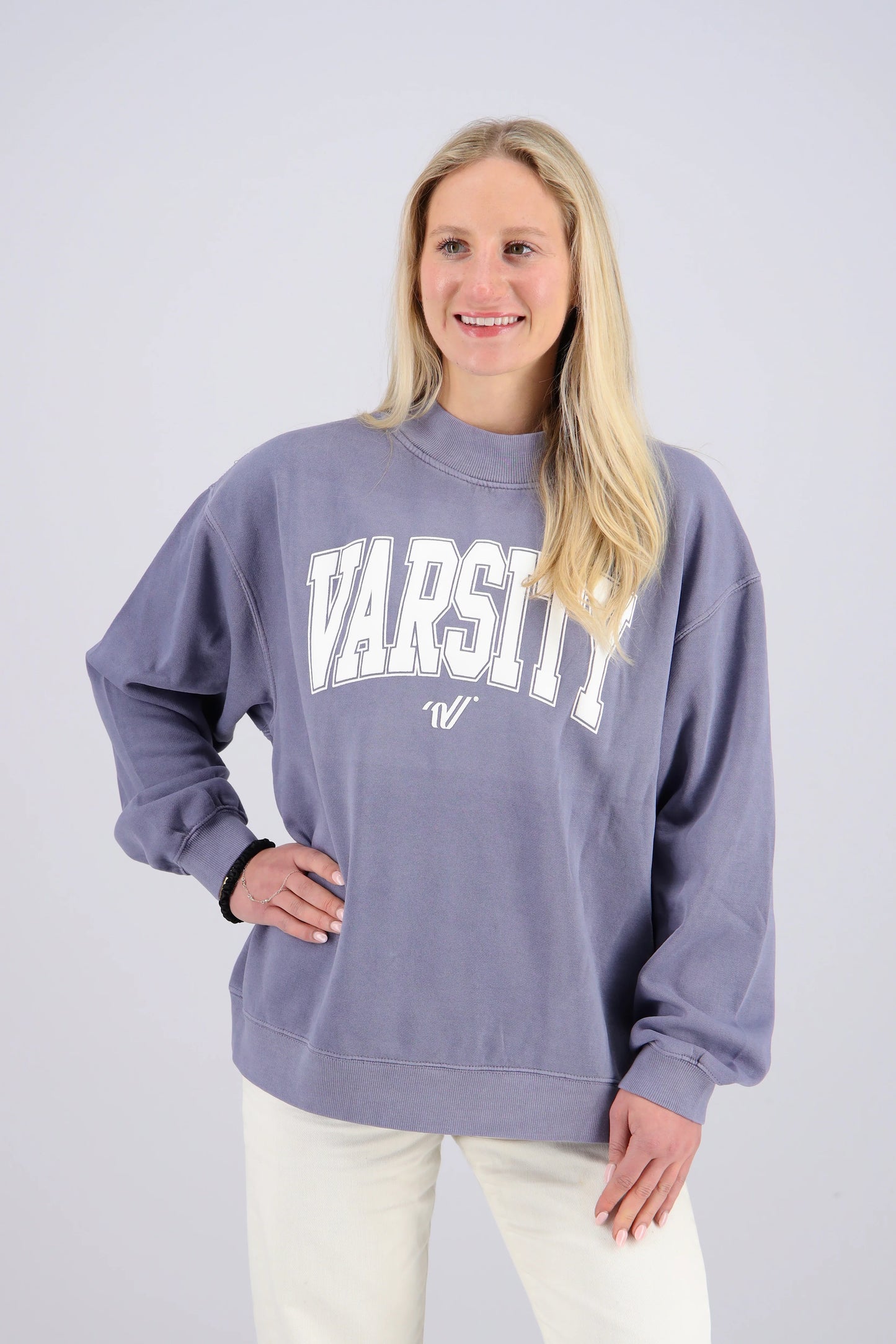 Varsity Mock Neck Sweatshirt