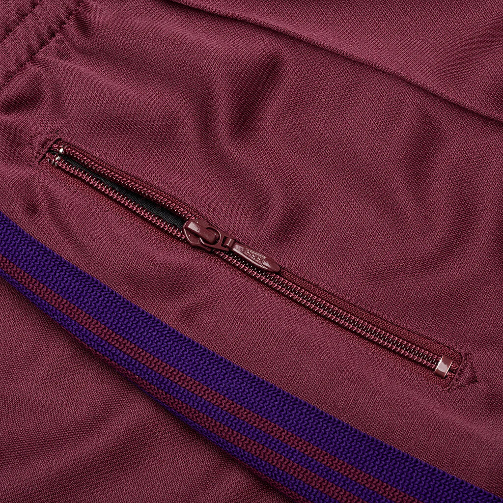 Boot Cut Track Pant Poly Smooth Wine