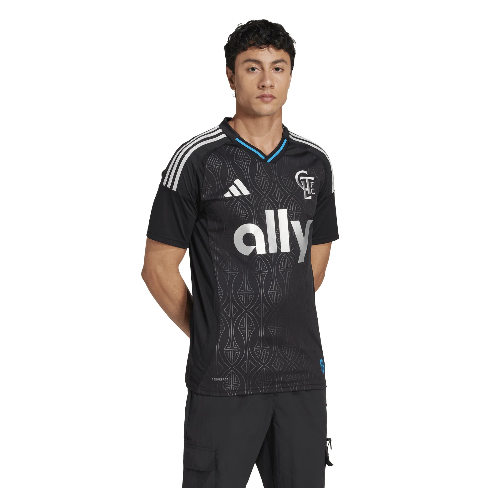 adidas Mens Charlotte FC Away Jersey 25 26 Black