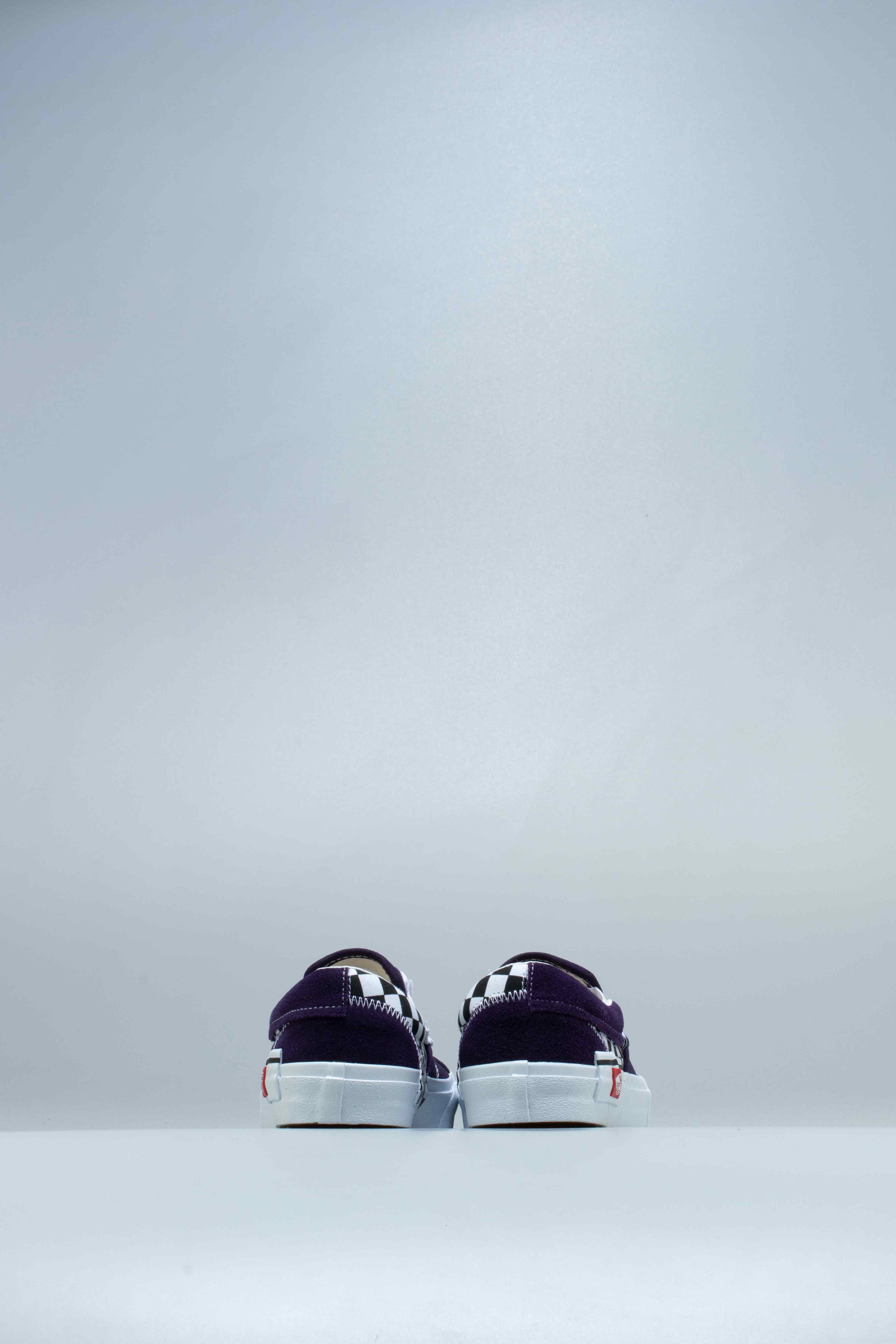 Slip On Cap Check Mens Shoe Mysterioso Purple True White