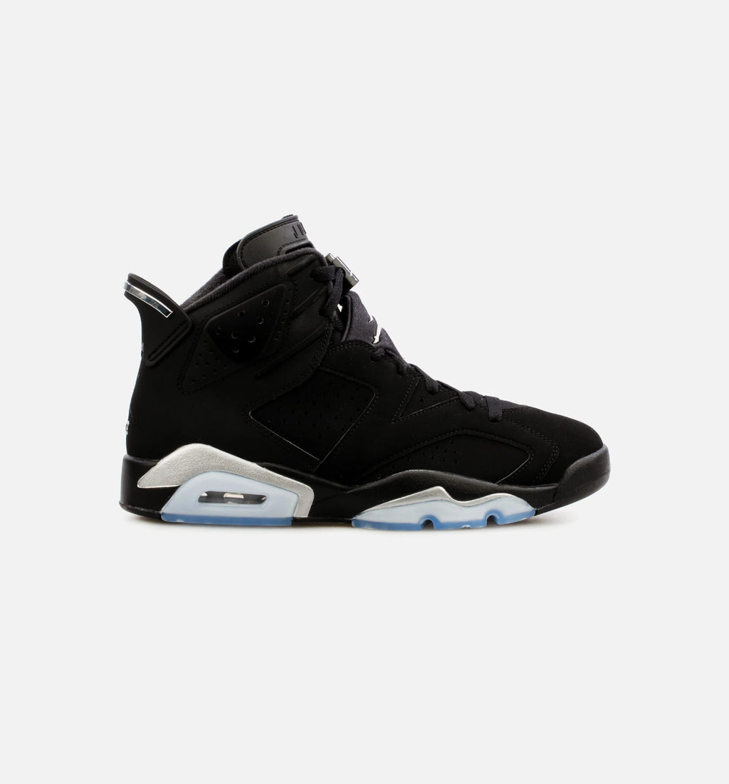 Air Jordan 6 Retro Metallic Silver Mens Lifestyle Shoe Black Free Shipping