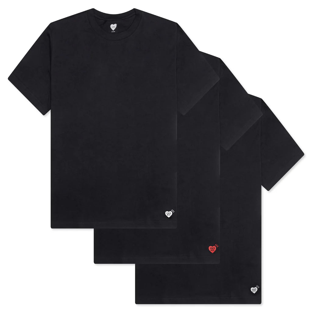 3 Pack T Shirt Set Black