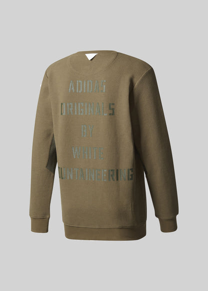 White Mountaineering Collection Mens Crew Sweatshirt Olive Olive