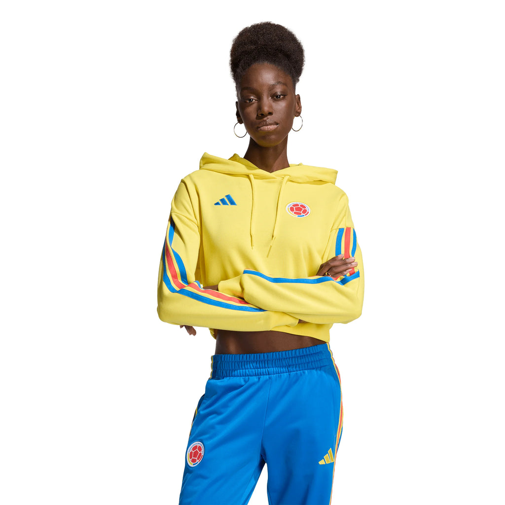 adidas Colombia DNA Womens Soccer Hoodie Yellow