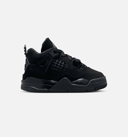 Air Jordan 4 Retro Black Cat Infant Toddler Lifestyle Shoe Black Black Light Graphite