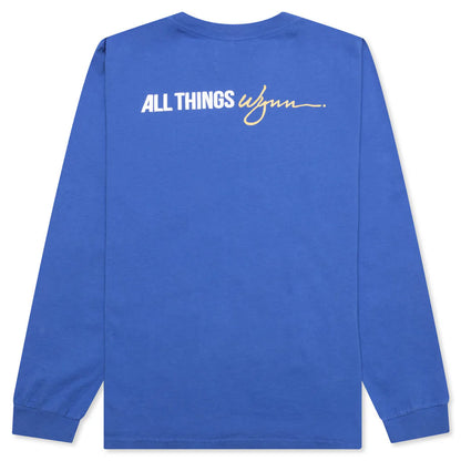 Feature x Wynn Logo Lock Up L S Tee Dazzling Blue