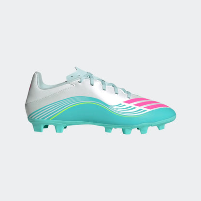 adidas F50 Messi Club FG MG Firm Ground Multi Ground Mens Soccer Cleats White Pink Aqua