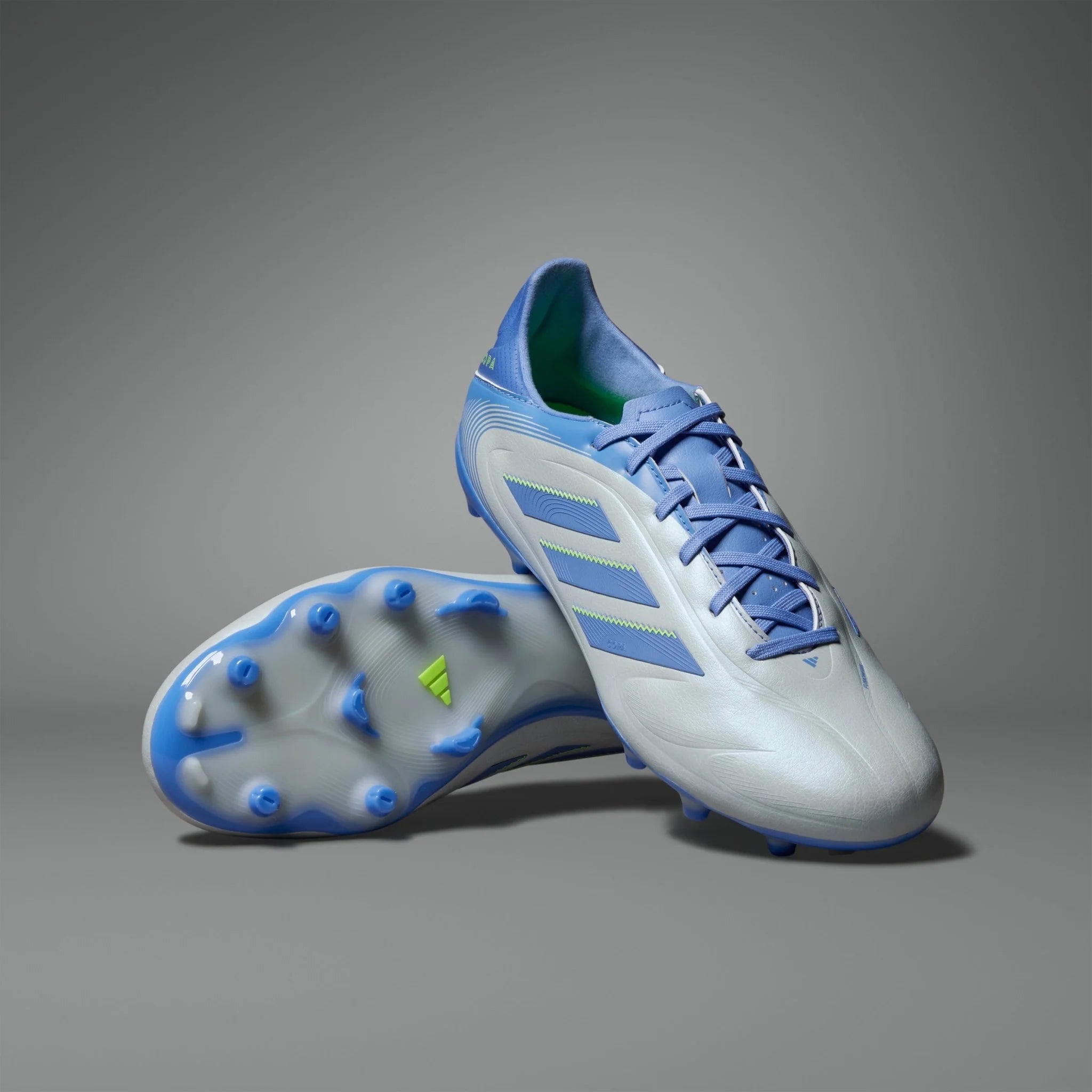 adidas Copa Pure 3 League Firm Multi Ground Soccer Cleats Halo Blue Blue Fusion Lucid Lemon