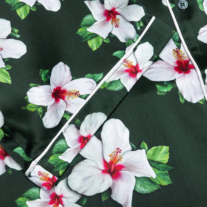 Howard Hawaiian Silk Shirt Green