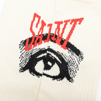 Eye Socks Ecru Beige