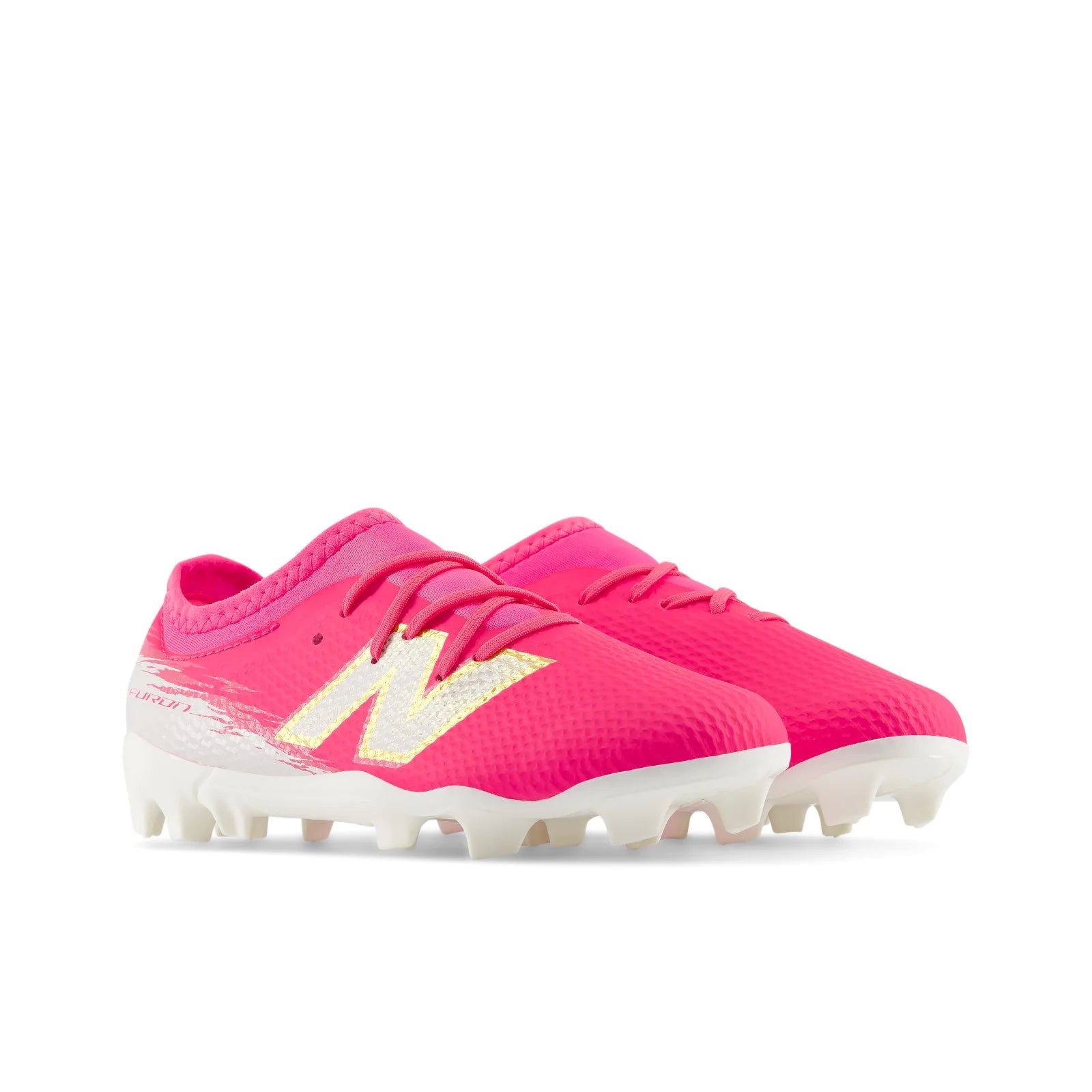 New Balance Furon Team V8 FG Firm Ground Youth Soccer Cleats Pink Heat