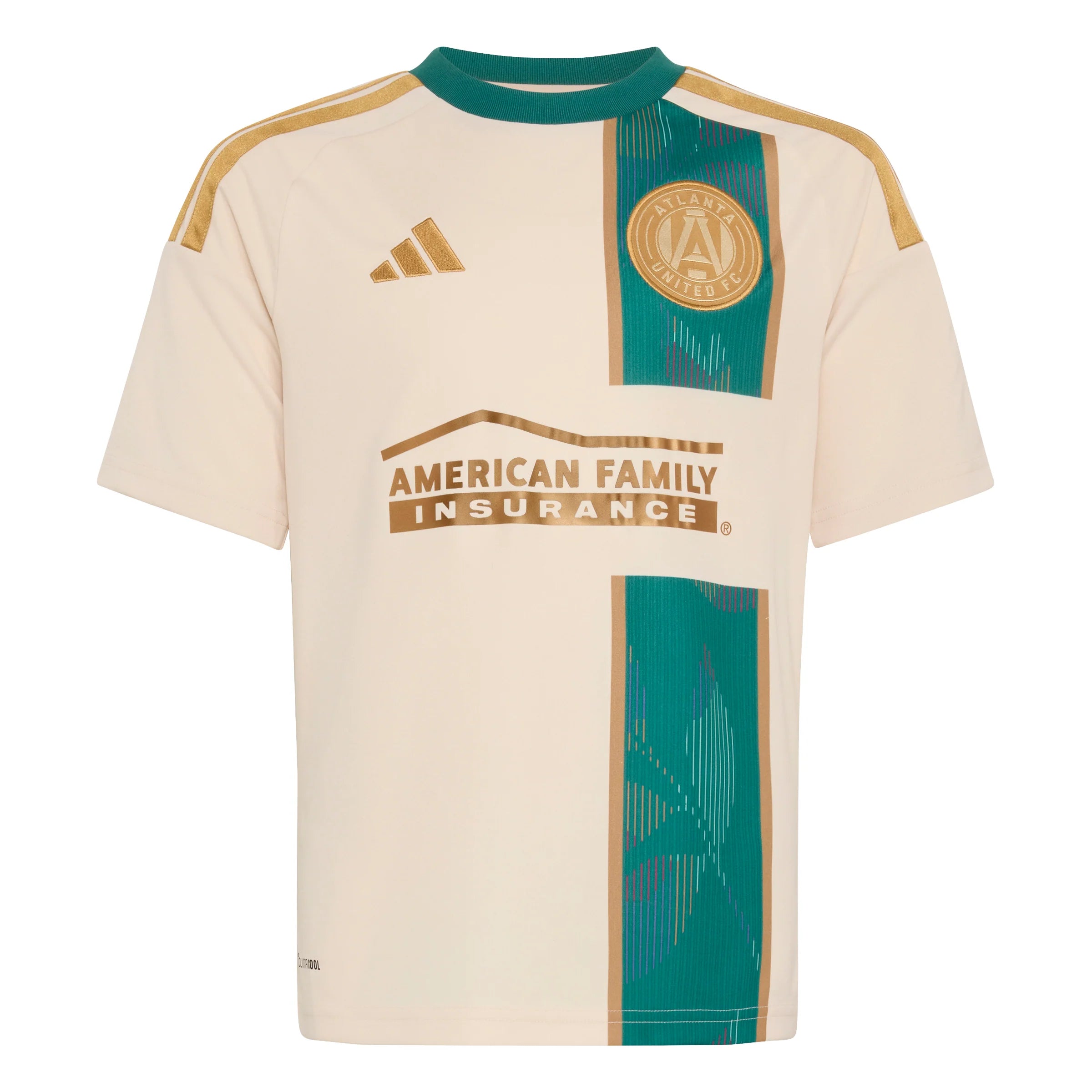 adidas Atlanta United FC Away Youth Soccer Jersey 26 27 Beige