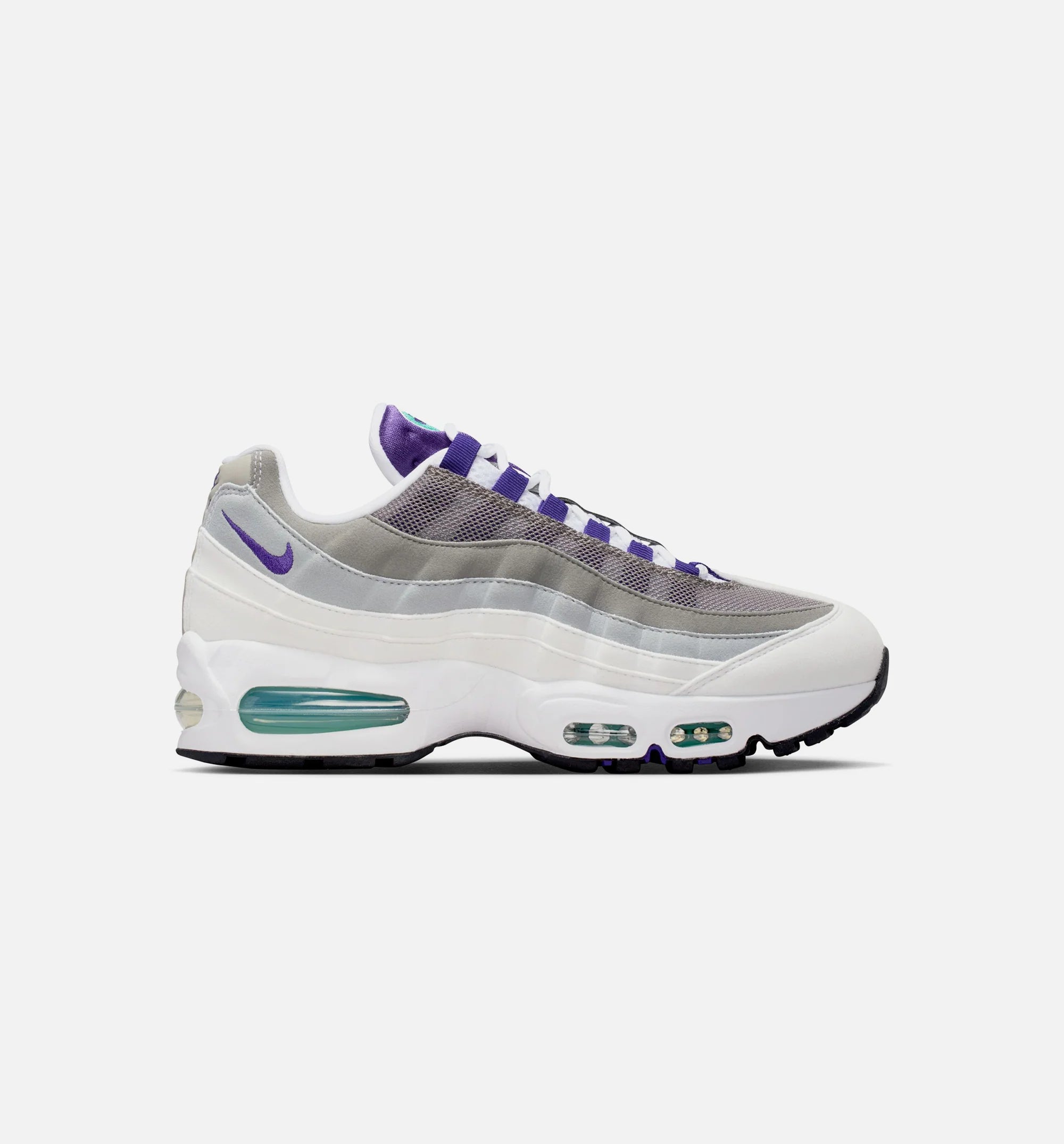 Air Max 95 Big Bubble Grape Womens Lifestyle Shoe White Emerald Green Wolf Grey Court Purple