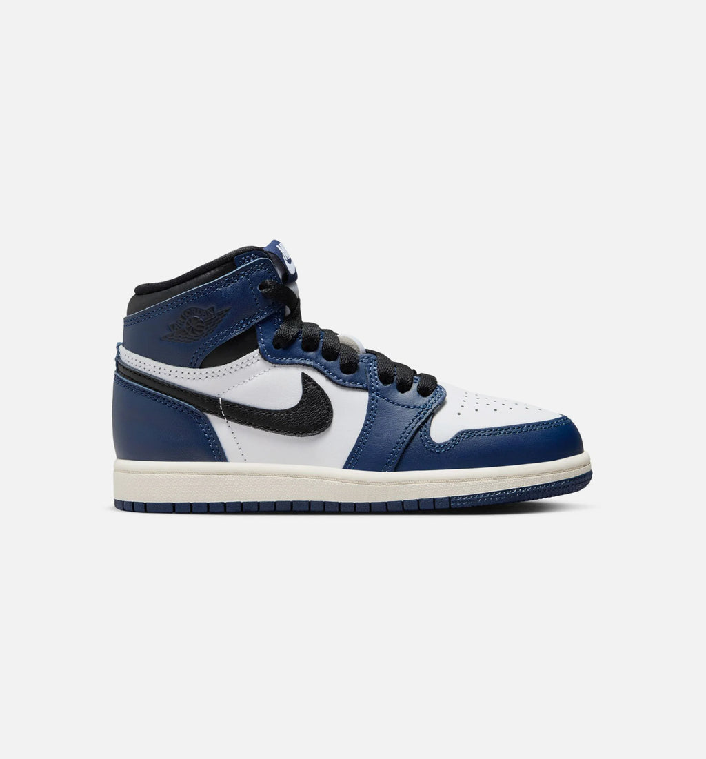 Air Jordan 1 Retro High OG Midnight Navy Preschool Lifestyle Shoe Midnight Navy White
