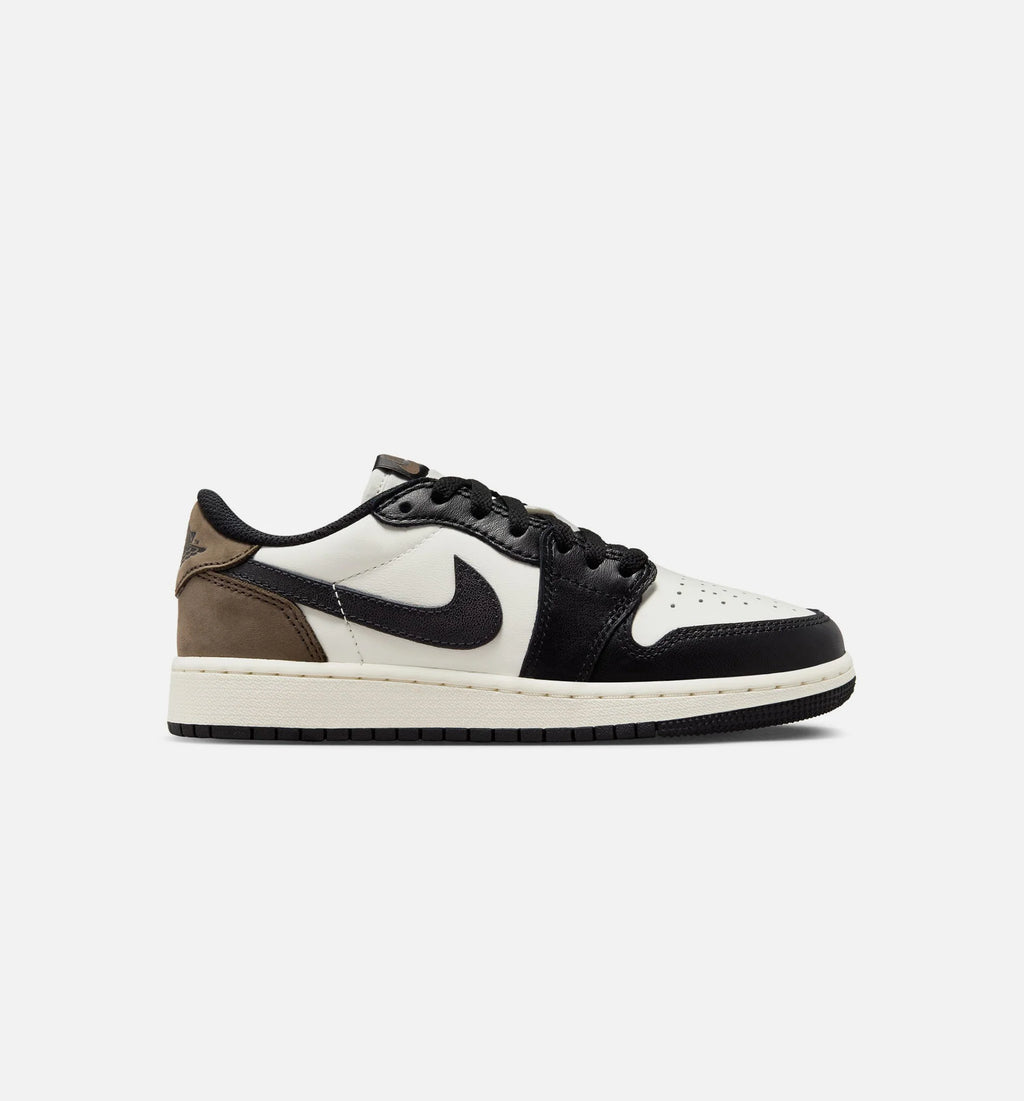 Air Jordan 1 Retro Low Mocha Grade School Lifestyle Shoe Sail Dark Mocha Black