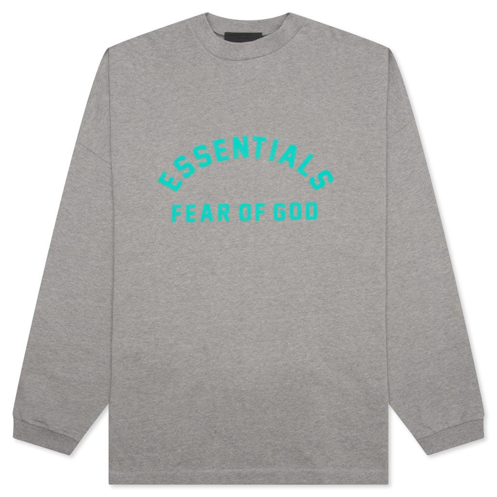 Heavy Jersey L S Tee Dark Heather Oatmeal