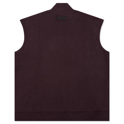 Womens Mock Vest Plum