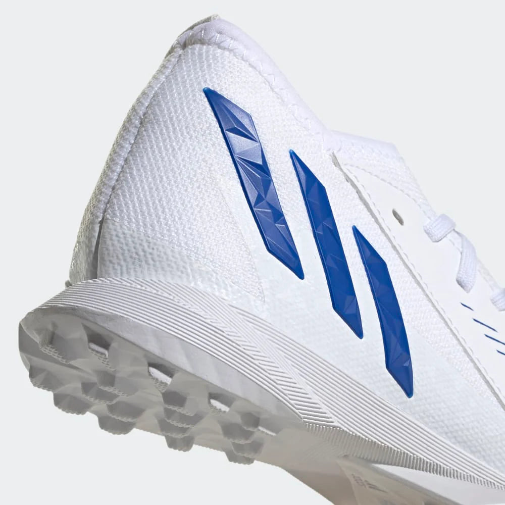 adidas Kids Predator Edge 3 TF J Turf Football Boots White Blue