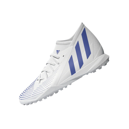 adidas Kids Predator Edge 3 TF J Turf Football Boots White Blue