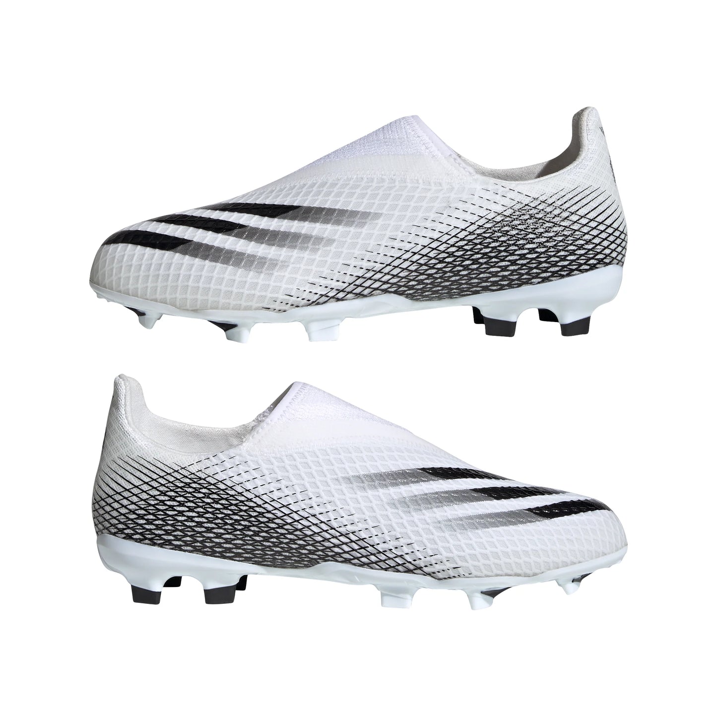 adidas X Ghosted3 Laceless Firm Ground Boots White Blac